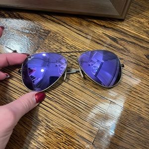 Ray Ban Aviator Purple Sunglasses